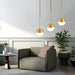 Golden Glass Ball Pendant Light.