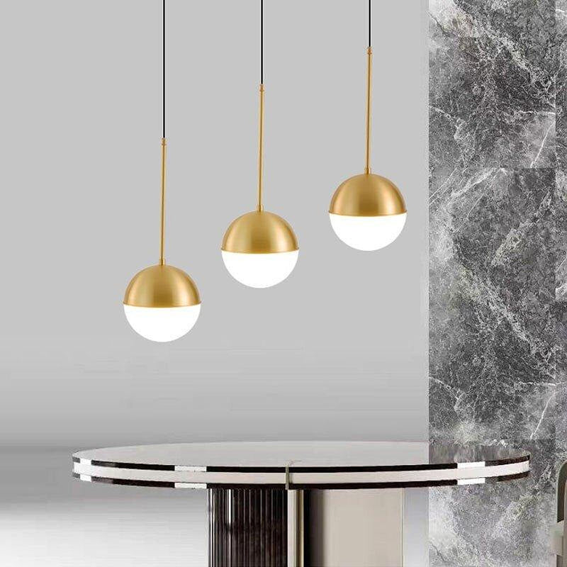 Golden Glass Ball Pendant Light-DWHOME