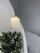 Greta fluted frosted glass mid century modern pendant light.