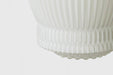 Greta fluted frosted glass mid century modern pendant light.