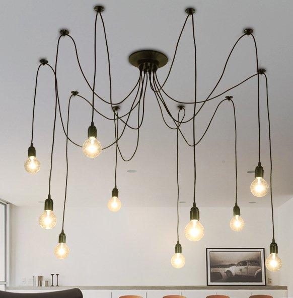 Gundersen Spider Leg Styled Industrial Rustic Chandelier.