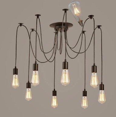 Gundersen Spider Leg Styled Industrial Rustic Chandelier.