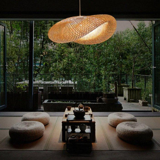 Handmade Bamboo Pendant Lights.