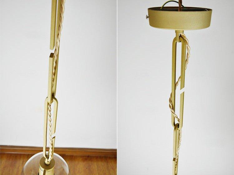 Hanging Plant Vase Brass Pendant Light.