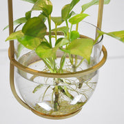 Hanging Plant Vase Brass Pendant Light-DWHOME