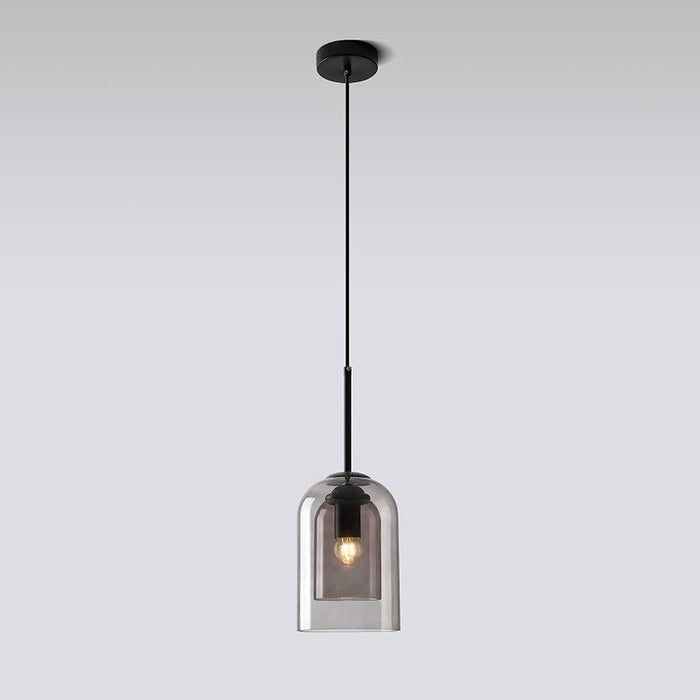 Harper Double Glass Shade Modern Minimalist Pendant Light.