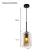 Harper Double Glass Shade Modern Minimalist Pendant Light.