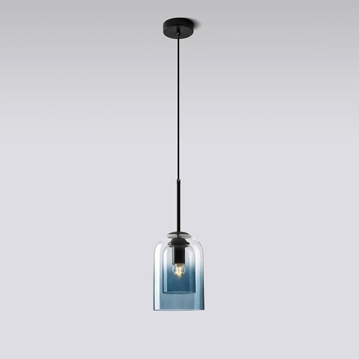 Harper Double Glass Shade Modern Minimalist Pendant Light.