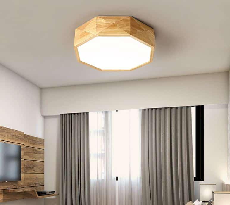 Havano Wooden Geometry Octagon Ceiling Lamp - DWHOME