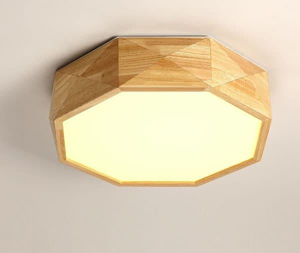 Havano Wooden Geometry Octagon Ceiling Lamp - DWHOME