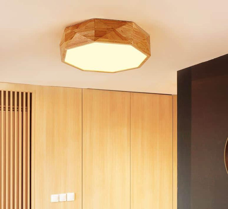 Havano Wooden Geometry Octagon Ceiling Lamp - DWHOME