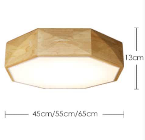 Havano Wooden Geometry Octagon Ceiling Lamp - DWHOME