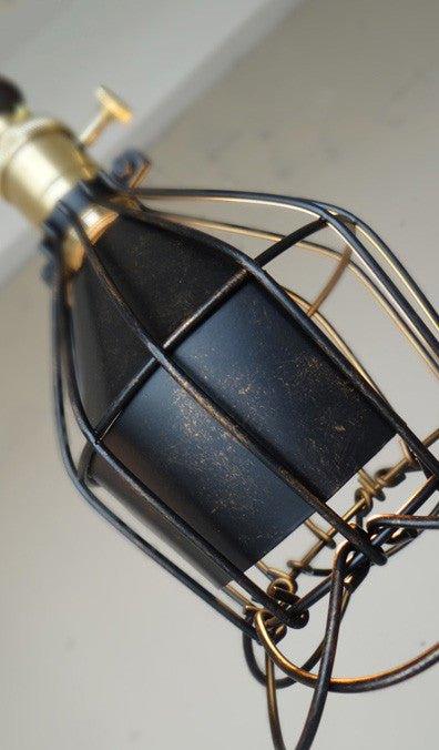 Hectar Industrial Loft Pendant Light With Wooden Handle.