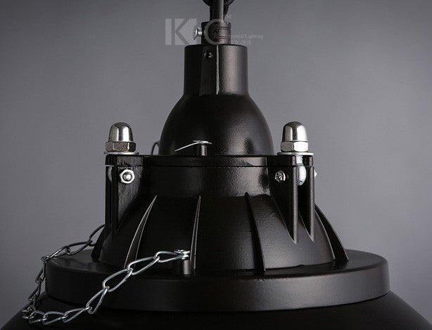 Helmut Glass Shade Industrial Pendant Light (short).