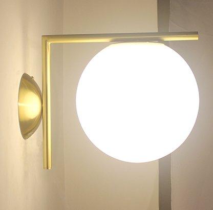 Hildur Modern Frosted Glass Ball Wall Lamp.