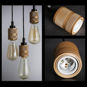 Hooked Brass 3 Bulb Cluster Pendant Light-DWHOME