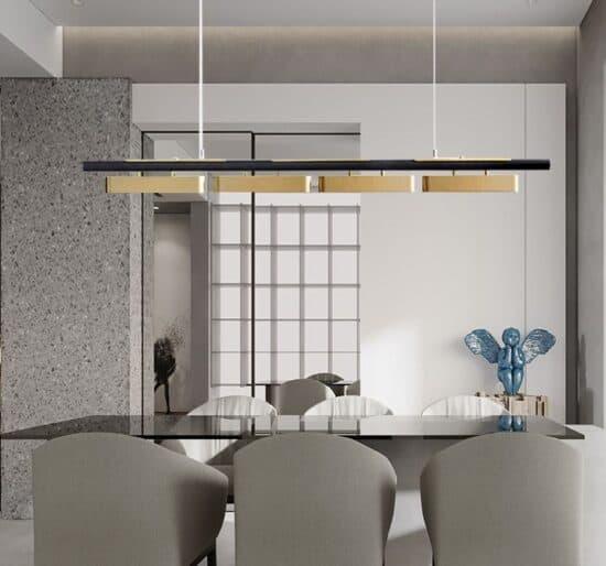 Hoveedo Modern Sleek Long Bar Pendant Lamp.