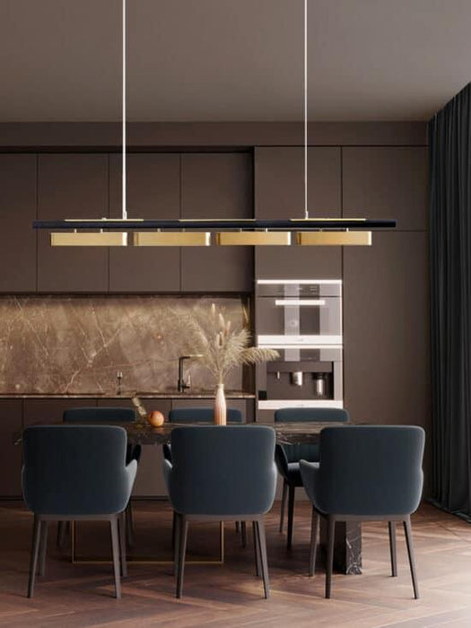 Hoveedo Modern Sleek Long Bar Pendant Lamp.