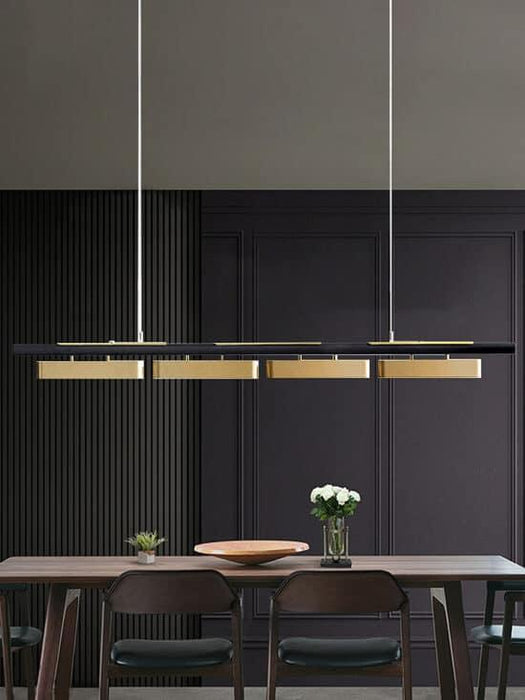 Hoveedo Modern Sleek Long Bar Pendant Lamp.