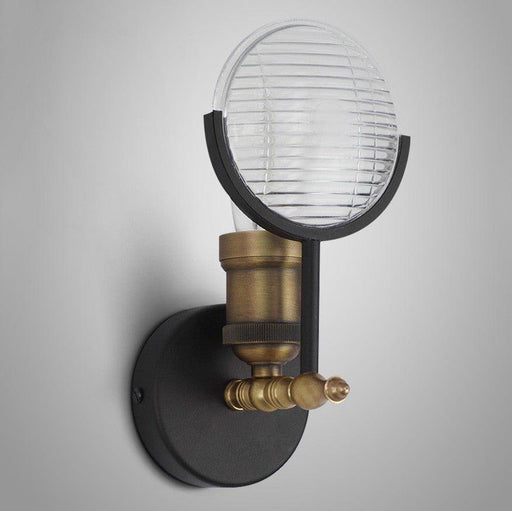 Huberman Fresnel Lens Brass Fitting Wall Light.