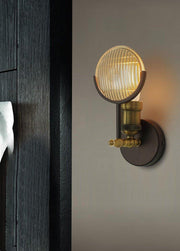 Huberman Fresnel Lens Brass Fitting Wall Light-DWHOME