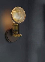 Huberman Fresnel Lens Brass Fitting Wall Light-DWHOME