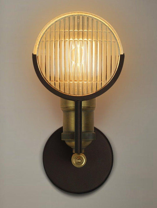 Huberman Fresnel Lens Brass Fitting Wall Light.