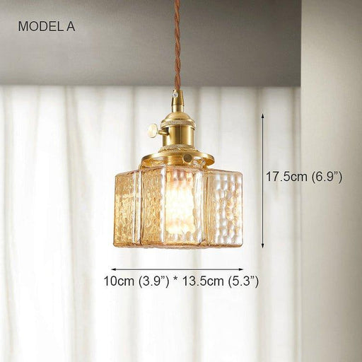 Hubert Glass Art Deco Pendant Light-DWHOME