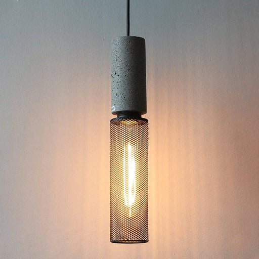 Ilford Concrete Minimalist Line Industrial Pendant Light.