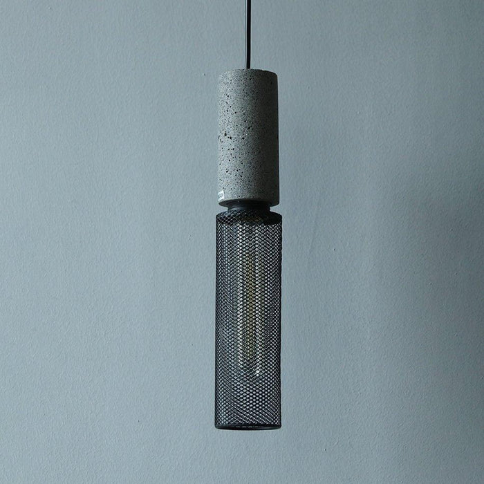 Ilford Concrete Minimalist Line Industrial Pendant Light.