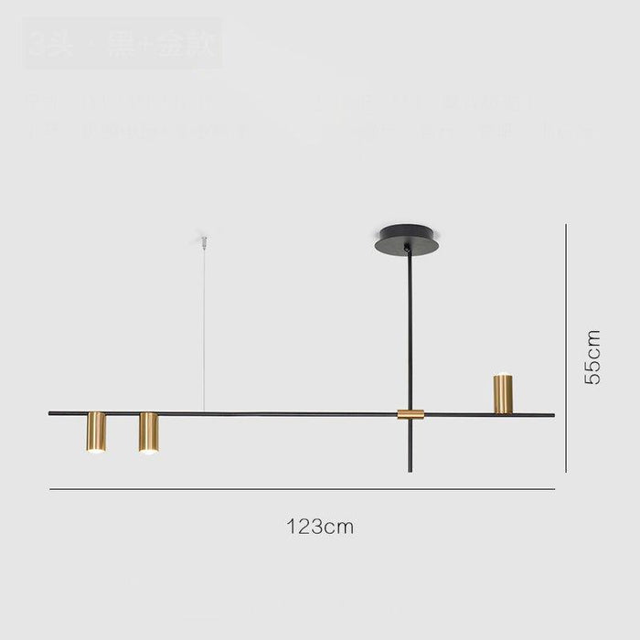 Ilili Minimalist Kitchen Island Line Pendant Light.