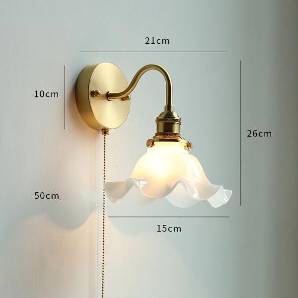 Nordic Style Glass Copper LED Wall Light-DWHOME