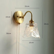 Nordic Style Glass Copper LED Wall Light-DWHOME