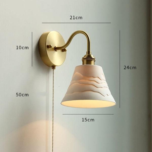 Nordic Style Glass Copper LED Wall Light.