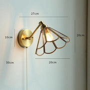 Nordic Style Glass Copper LED Wall Light-DWHOME