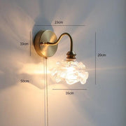 Nordic Style Glass Copper LED Wall Light-DWHOME