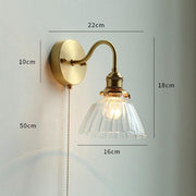 Nordic Style Glass Copper LED Wall Light-DWHOME