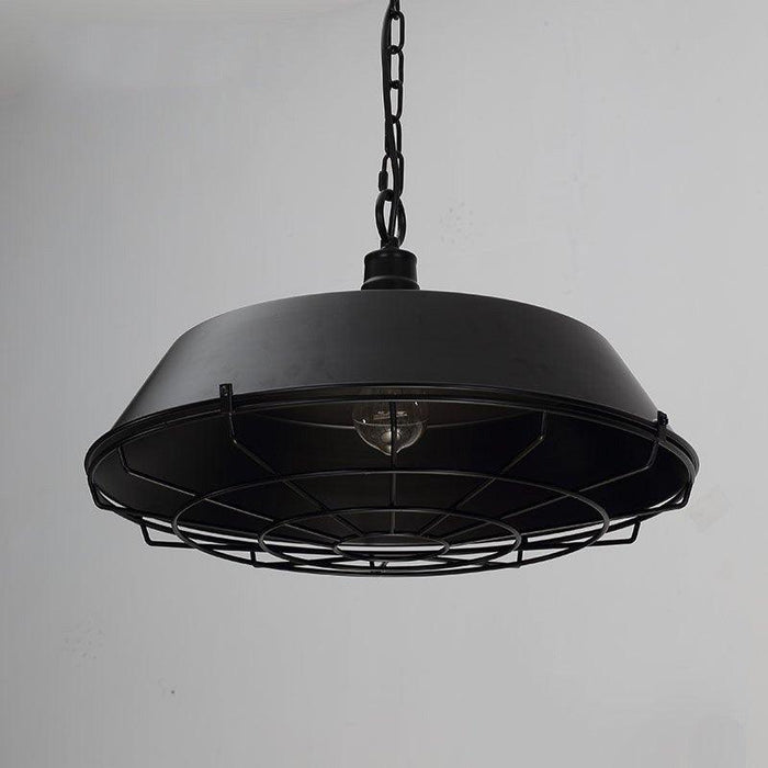 Industrial Pendant Light Cage - Black.