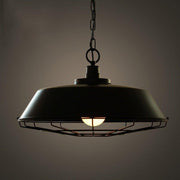 Industrial Pendant Light Cage - Black-DWHOME