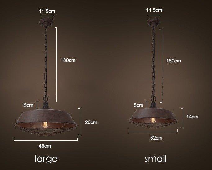 Industrial Pendant Light Cage - Black-DWHOME