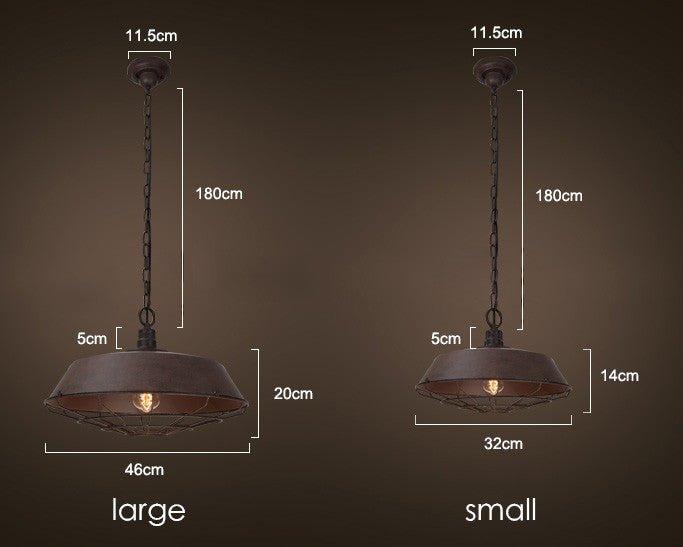 Industrial Pendant Light Cage - Black.