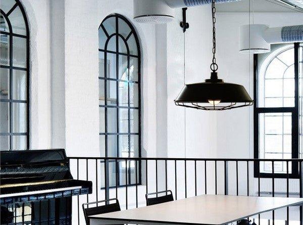 Industrial Pendant Light Cage - Black.