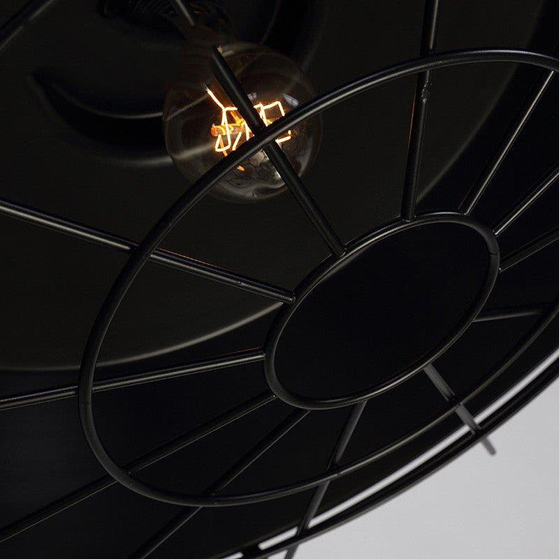 Industrial Pendant Light Cage - Black-DWHOME