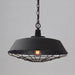 Industrial Pendant Light Cage - Black.