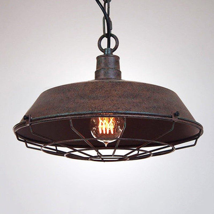 Industrial Pendant Light Cage - Rustic.