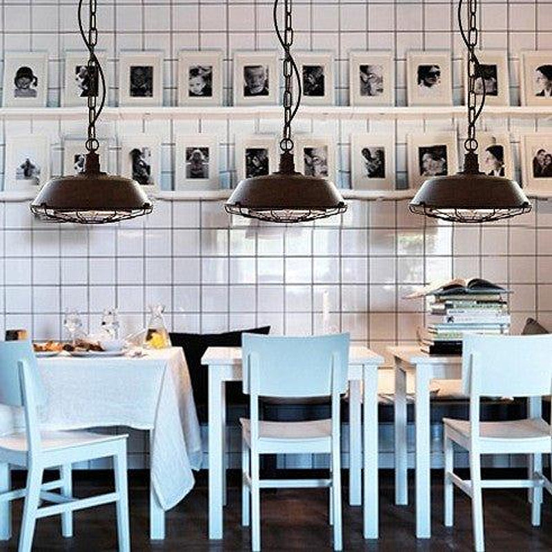 Industrial Pendant Light Cage - Rustic-DWHOME
