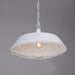 Industrial Pendant Light Cage - White.