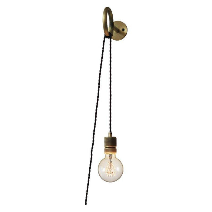 Industrial Style Hanging Glassbulb Wall Light.