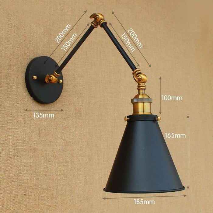 Industrial Style Long Arm Wall Lamp.