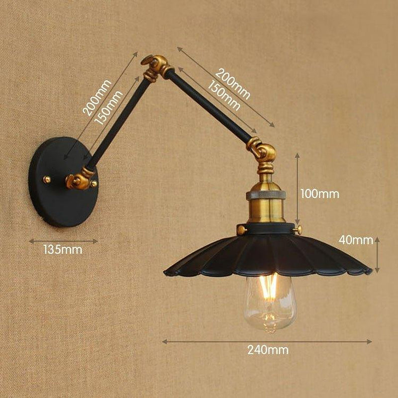 Industrial Style Long Arm Wall Lamp-DWHOME